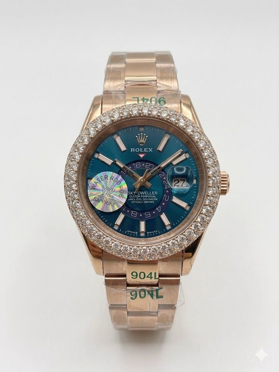Rolex Sky-Dweller - Blue Dial, Diamond Bezel