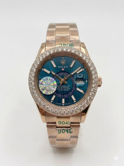 Rolex Sky-Dweller - Blue Dial, Diamond Bezel