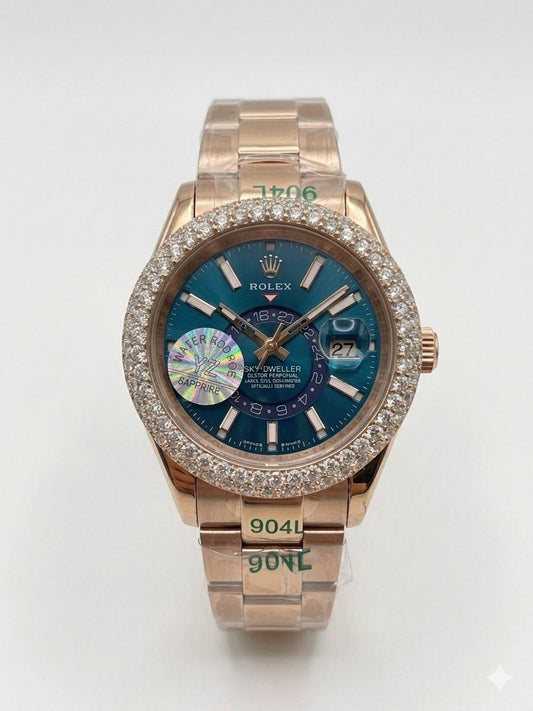 Rolex Sky-Dweller - Blue Dial, Diamond Bezel