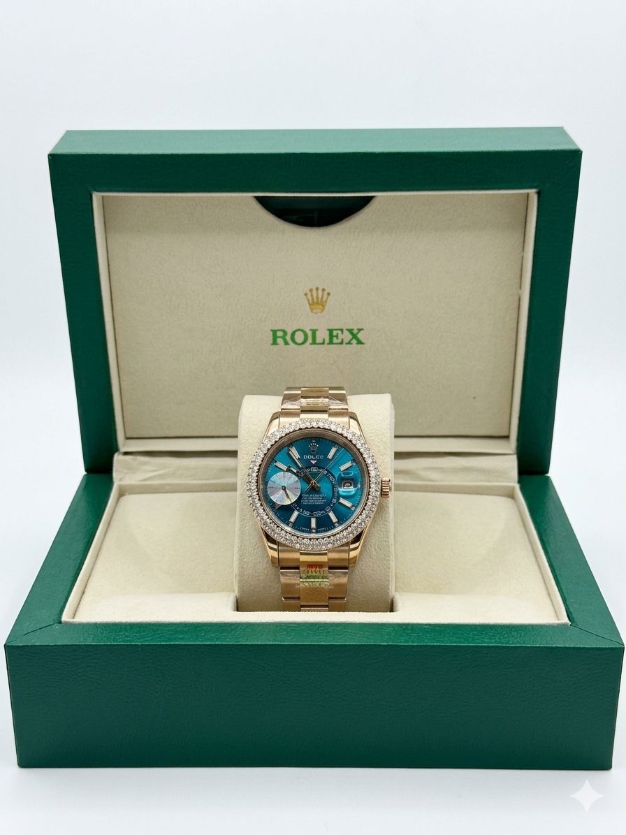 Rolex Sky-Dweller - Blue Dial, Diamond Bezel