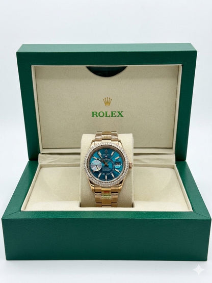 Rolex Sky-Dweller - Blue Dial, Diamond Bezel