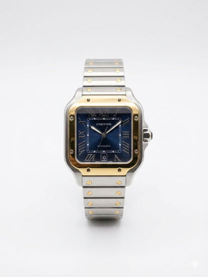 Cartier Santos De Cartier Blue Dial Royal
