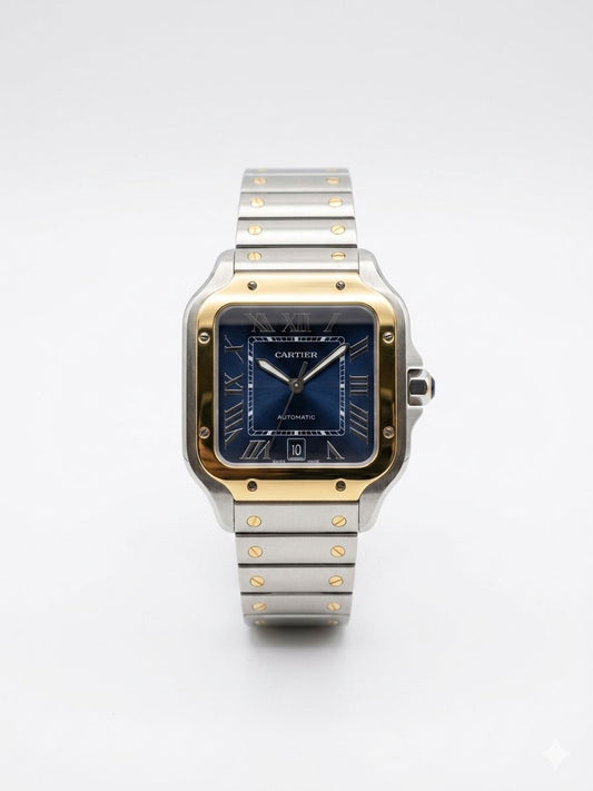 Cartier Santos De Cartier Blue Dial Royal