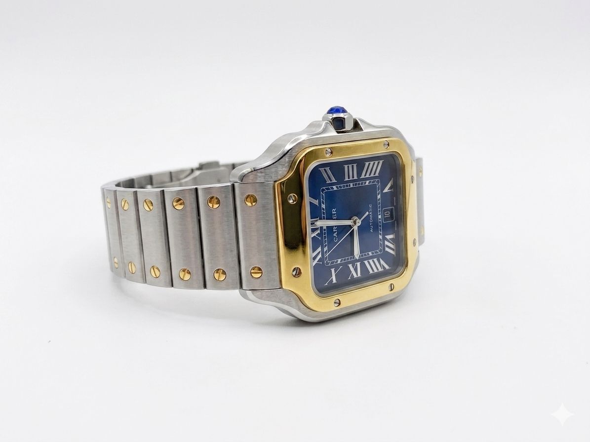 Cartier Santos De Cartier Blue Dial Royal