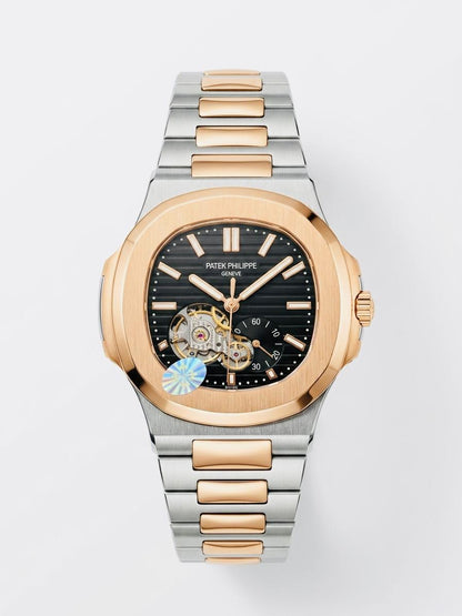 Patek Philippe Open Heart Two-Toned - Rose Gold, Black Dial