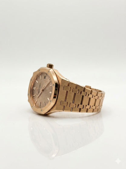 Audemars Piguet  Royal Oak Quartz Gold / Brown Grande Tapisserie - 67650