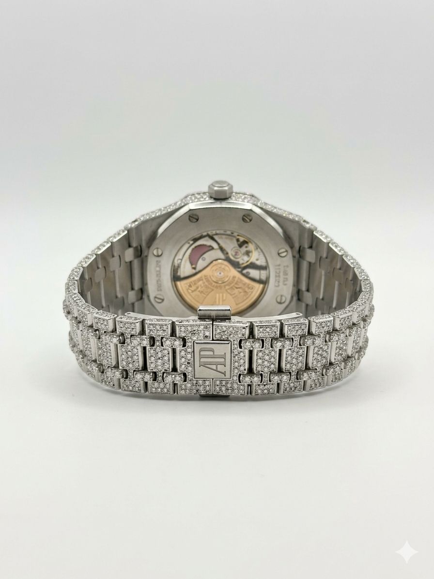 Audemars Piguet Royal Oak Moissanite - Fully Iced Out
