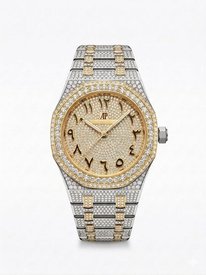 Audemars Piguet Royal Oak - Arabic numerals, Fully Iced Out