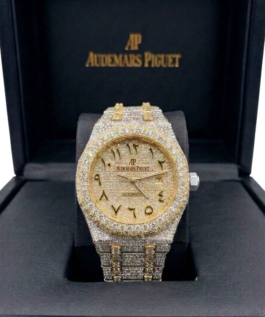 Audemars Piguet Royal Oak - Arabic numerals, Fully Iced Out