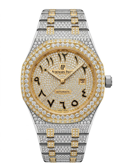 Audemars Piguet Royal Oak - Arabic numerals, Fully Iced Out