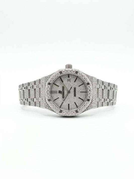 Audemars Piguet Royal Oak Moissanite - Fully Iced Out