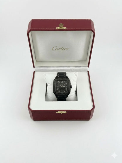 Cartier Santos de Cartier ADLC - Black, Diamond Bezel