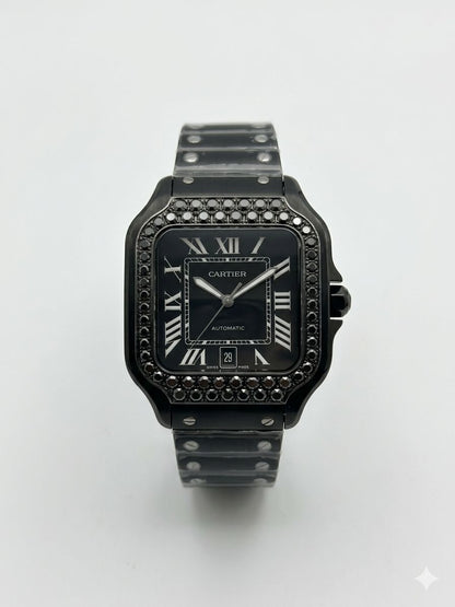 Cartier Santos de Cartier ADLC - Black, Diamond Bezel