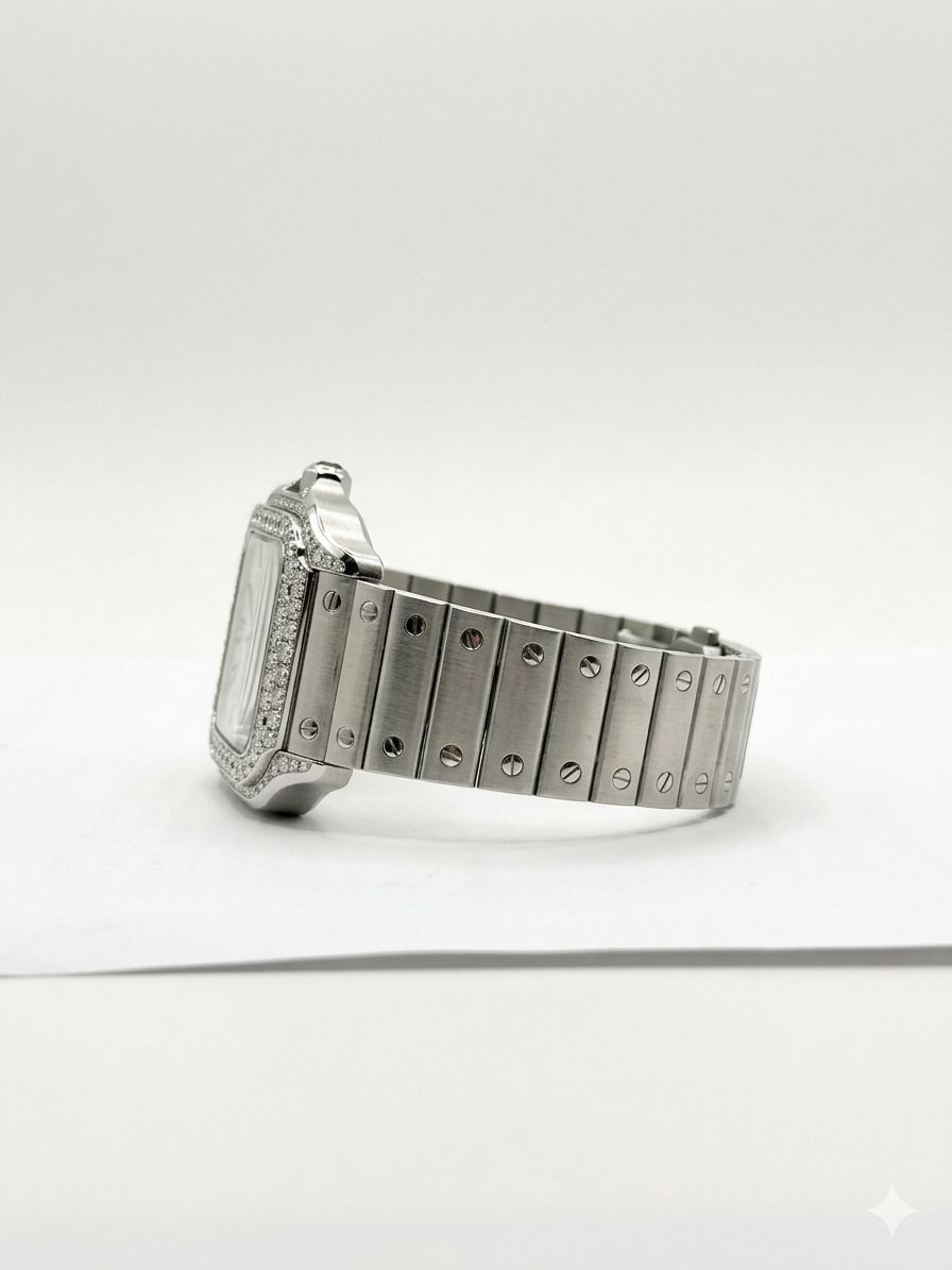 Cartier Santos de Cartier - W4SA0005, Diamond Bezel