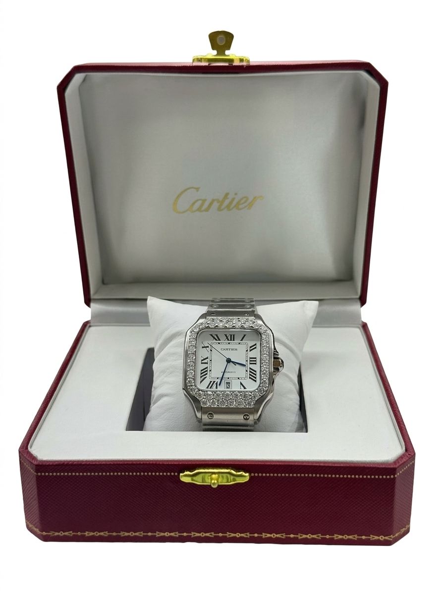 Cartier Santos de Cartier - W4SA0005, Diamond Bezel