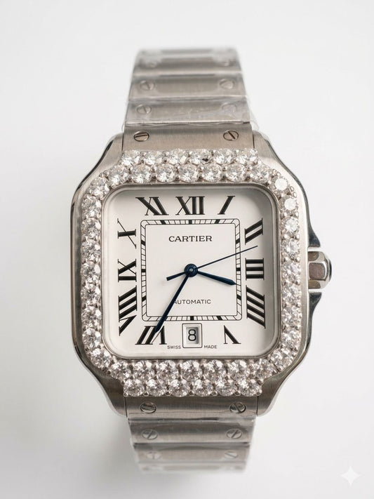 Cartier Santos de Cartier - W4SA0005, Diamond Bezel