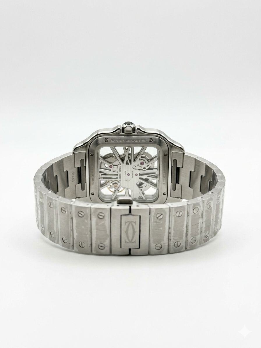 Cartier Santos de Cartier Skeleton Watch - Diamond Bezel