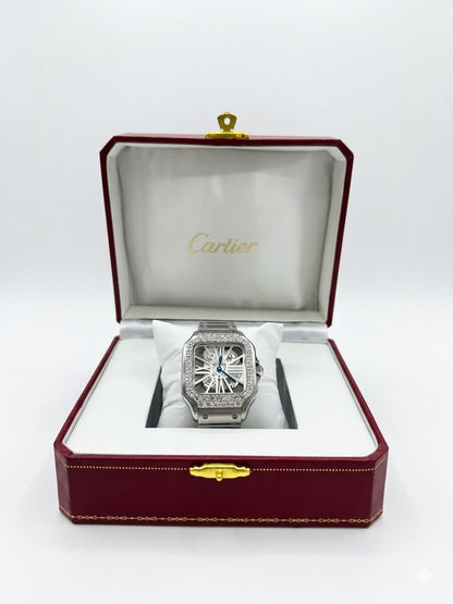 Cartier Santos de Cartier Skeleton Watch - Diamond Bezel