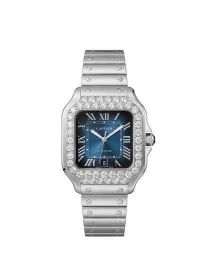 Cartier Santos de Cartier Medium Model - Diamond Bezel
