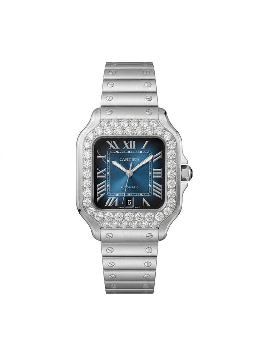 Cartier Santos de Cartier Medium Model - Diamond Bezel