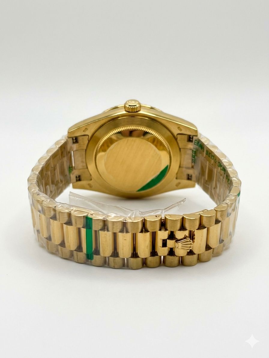 Rolex Day-Date 40 - Champagne Baguette, Diamond Bezel