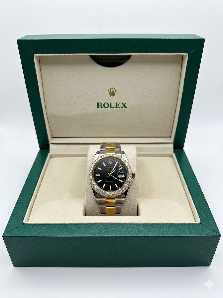 Rolex Oyster Perpetual Datejust - Two-Toned, Diamond Bezel