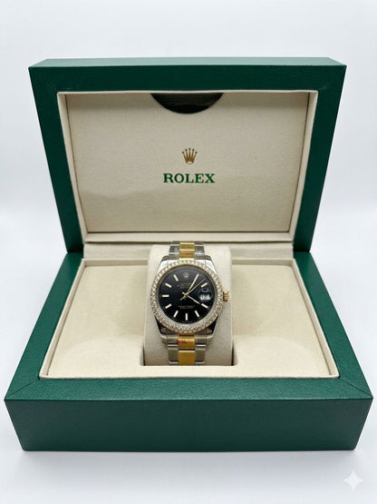 Rolex Oyster Perpetual Datejust - Two-Toned, Diamond Bezel