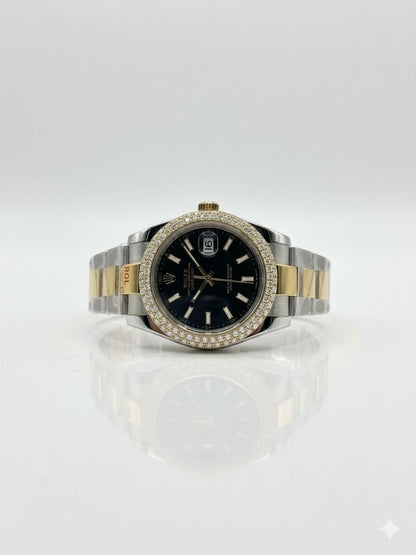 Rolex Oyster Perpetual Datejust - Two-Toned, Diamond Bezel