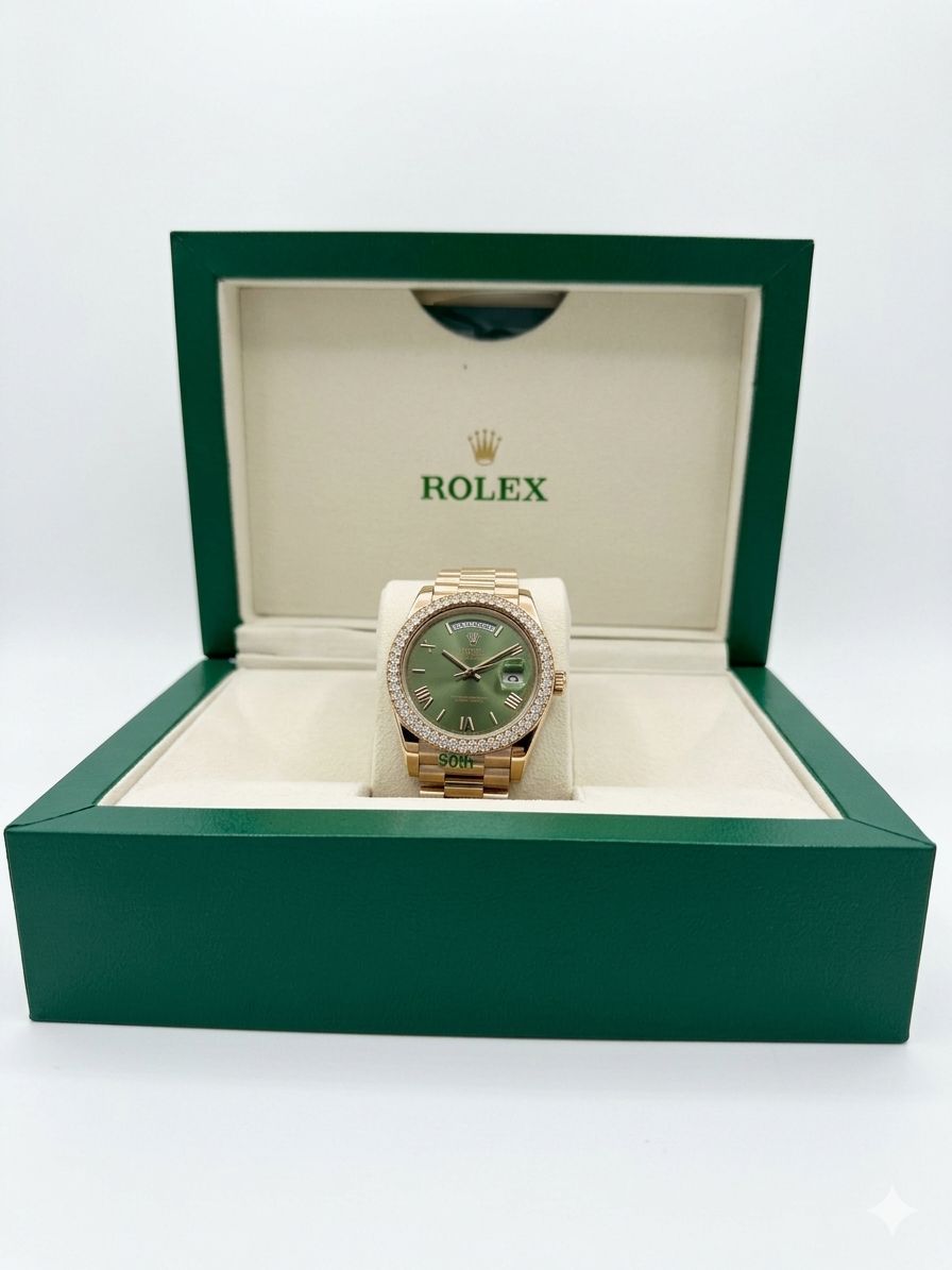 Rolex Oyster Perpetual Datejust 41 - Green Dial, Diamond Bezel